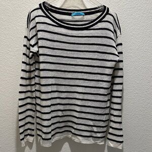 Alice + Olivia Striped Crew Neck Sweater